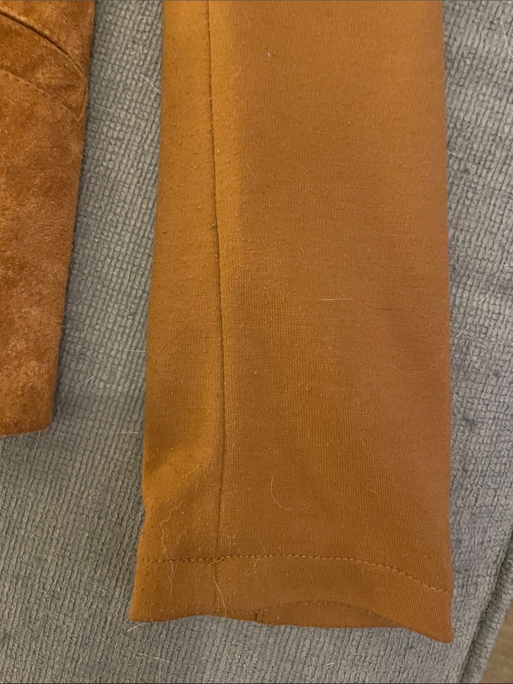 Iman Women's Leather Suede Drawstring Jacket - Rust, size small - Picture 4 of 9